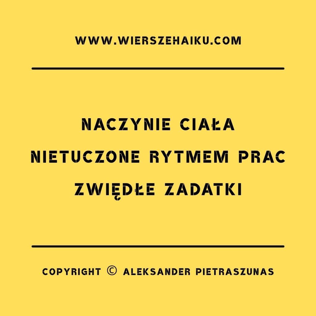 wiersze haiku - naczynie ciała